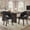 Black, variant on S-HOME Mid Century Modern Dining Chairs Set of 2, Solid Wood Legs, Curved Back, Upholstered, for Kitchen/Dining Room