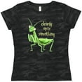 thumbnail image 3 of Inktastic Praying Mantis- Clearly up to Something Women's T-Shirt, 3 of 5