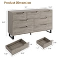 thumbnail image 3 of Huisuilinss Drawer Dresser,Double Dresser For Bedroom,Wide Chest Of Drawers,Wood TV Stand,Freestanding Closet Storage Organizer For Hallway Entryway Living Room, 3 of 7