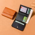 thumbnail image 4 of Portable PU Leather Leather Purses Travel Card Organizer Multi-card Slot Business Card Case Card Holder ID Package Card Case BLACK, 4 of 8