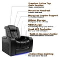 thumbnail image 2 of VALENCIA THEATER SEATING Tuscany Fauteuils de Cinéma Maison, Inclinaison Électrique, Soutien Lombaire Électrique, Appuie-Tête Électrique, Rangée de 3 Causeuse Droite, Noir, 2 of 2