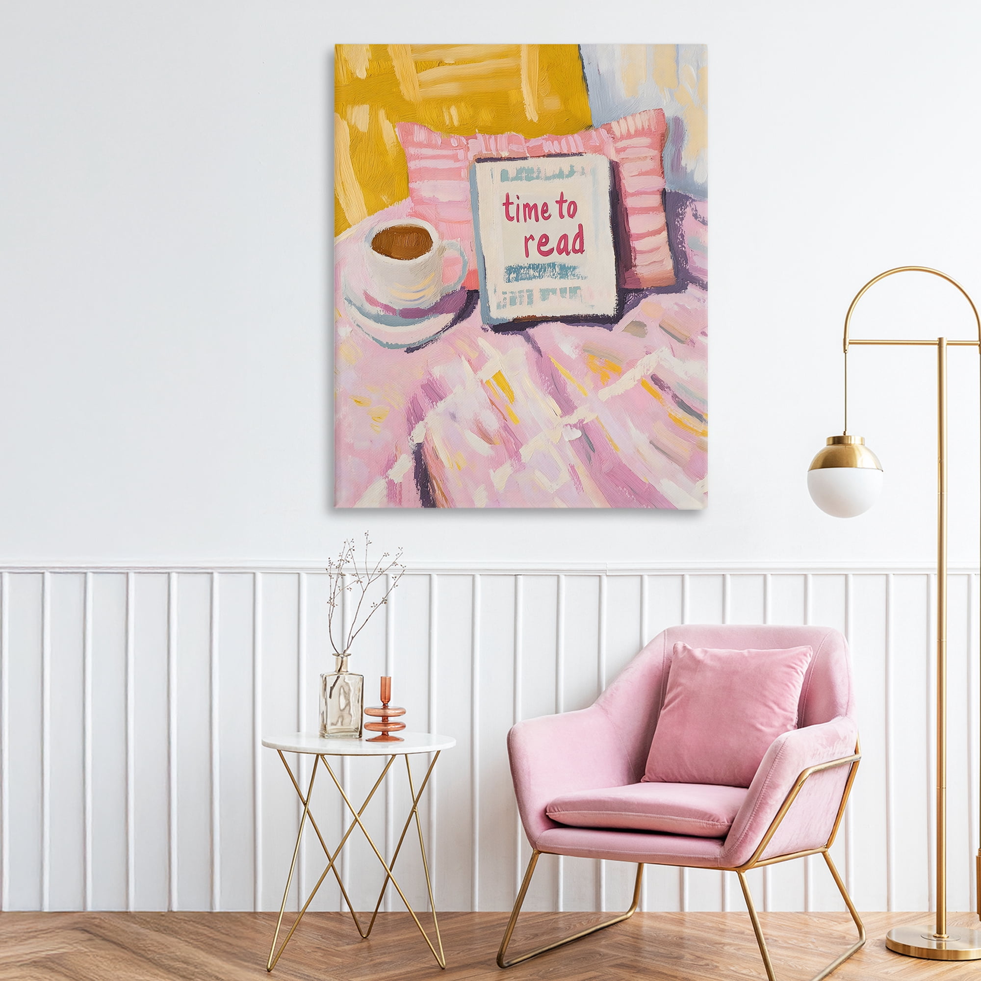 Stupell Industries Time To Read in Morning Canvas Wall Art, design by The Prints Vibe