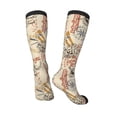 thumbnail image 5 of Lsque Vintage Nautical Printed Crew Socks Men's Women's LightWeight Thin Casual Calf Socks ,Knee High Socks,Cotton Socks, 5 of 9