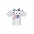 thumbnail image 2 of Pamina Girls Cold Shoulder T-Shirt and Skirt Set White and Blue Sizes 6-10 Years, 2 of 6