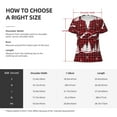 thumbnail image 4 of Uemuo Christmas Tree Buffalo Plaid Drawing Women's Deep V-Neck Low Cut Tops - Casual Loose Fit with Stainless Steel Loop, Soft, Breathable, Perfect for Office, Travel, and Daily Wear-Medium, 4 of 5