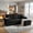 Black 71", variant on JERBOR Tufted Sectional Sleeper Sofa Pull Out Couch Bed - Modern Upholstered L Shaped Convertible Sofa Bed with Chaise Lounge and Storage for Living Room