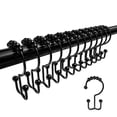 thumbnail image 1 of 12 Pack Double Shower Curtain Hooks (matte Black Decorative Finish) Made From Premium Rust Resistant Stainless Steel, 1 of 5