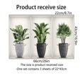 thumbnail image 4 of Calcomanías de pared de plantas en macetas verdes 3D, pegatinas de pared en macetas tropicales, decoración de arte de pared extraíble de vinilo creativo para pelar y pegar, 4 of 5