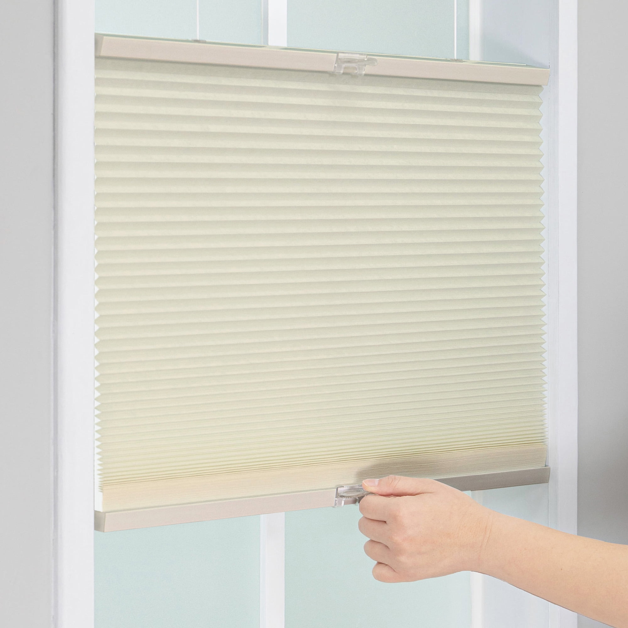 Regal Living Top Down Bottom Up Light Filtering Cordless Cellular Shade, Alabaster - 62.5" W x 64" L