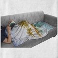 thumbnail image 6 of Landscape Soft Flannel Fleece Throw Blanket, Aerial View of a Pool in a Health Resort Spa Hotel Exotic Sports Modern Photo, Cozy Plush for Indoor and Outdoor Use, 50" x 60", Multicolor, by Ambesonne, 6 of 6