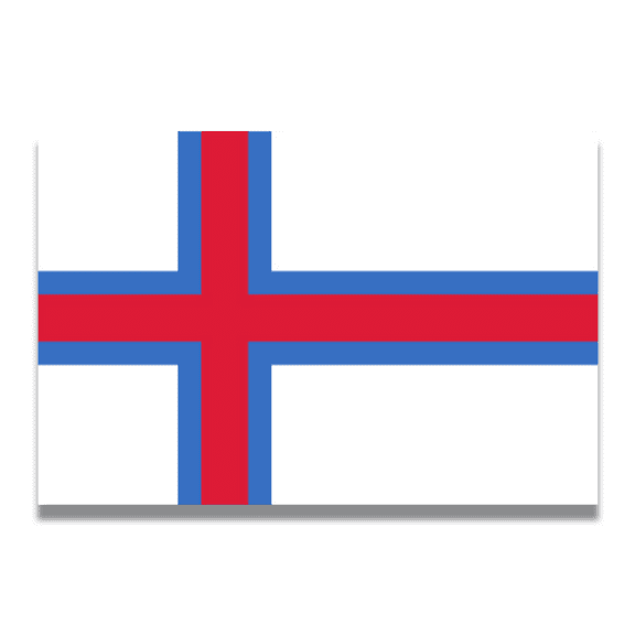 Magnet Me Up Faroe Islands Faroese Flag Vinyl Automotive Magnet Decal, 4x6 Inches