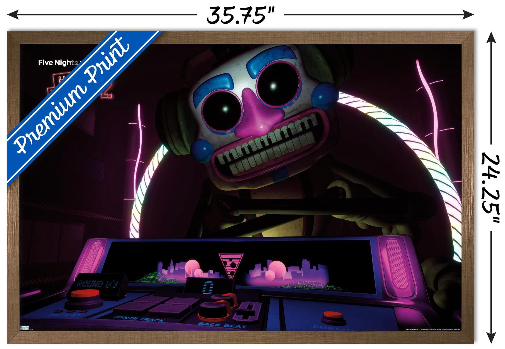 Five Nights at Freddy's: Help Wanted 2 - DJ Music Man Wall Poster, 22.375" x 34" Framed