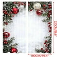 thumbnail image 2 of Merry Christmas Blackout Curtains for Bedroom Living Room Snow Scene Evergreen Bough Red Balls Darkening Grommet Curtain Window Drapes Treatment Room Decor, 2 of 4