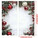 thumbnail image 2 of Cortinas decorativas con estampado navideño de terciopelo, copos de nieve y bolas navideñas para festivales., 2 of 4