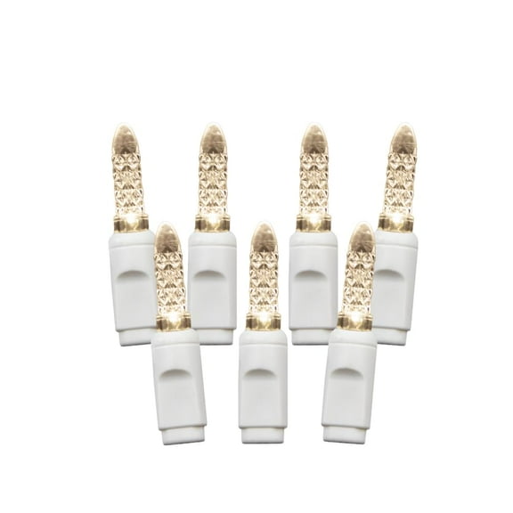 Pro Christmas LED Icicle Lights - 70 LED Bulbs, 8ft - Professional Grade Indoor Outdoor Diamond Cut, White String Hanging Icicles - Holiday Decor, House, Roofline, Window - 2800K Warm White