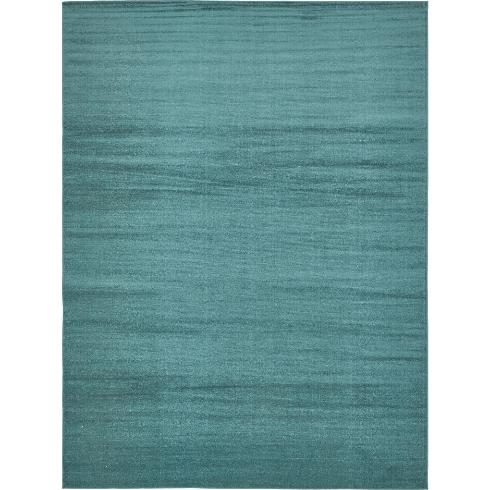 Unique Loom Solid Williamsburg Rug Turquoise/Teal 9' x 12' Rectangle