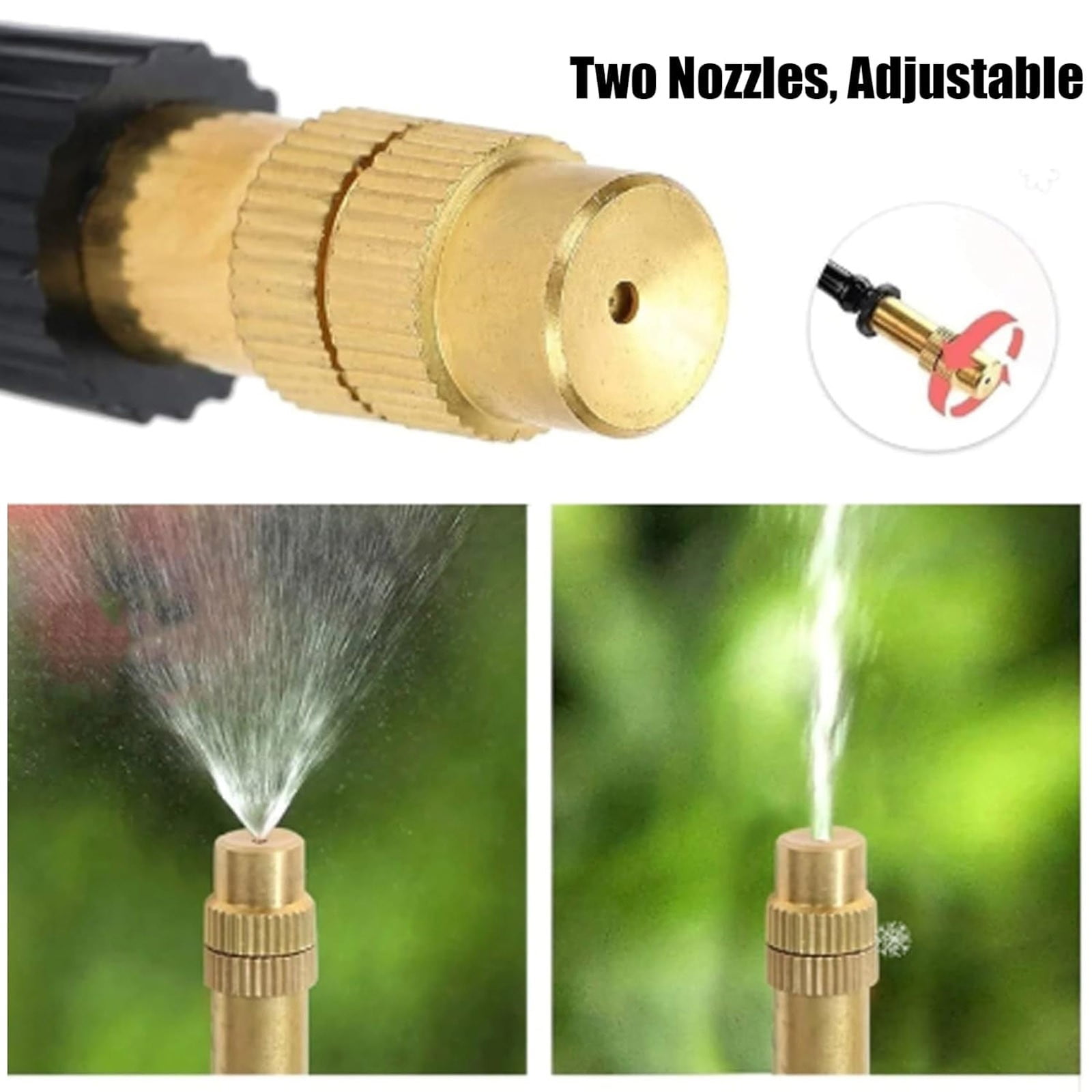 360Â° Curved Garden Irrigation System - 32.8FT Bendable Watering Kit with Adjustable Nozzles for Lawn, Yard & Greenhouse (10 Nozzles Included)