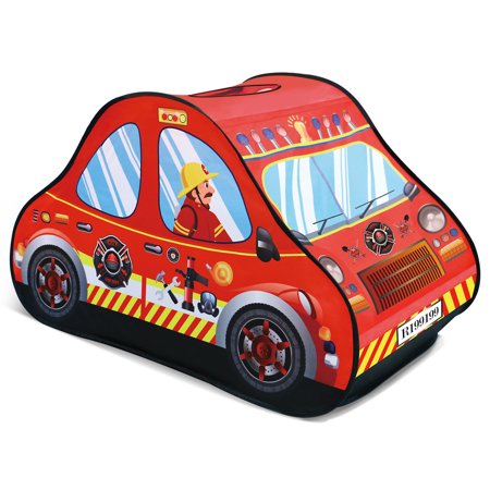 Fun Little Toys Fire Truck Pop Up Polyester Play Tent  Multi-color
