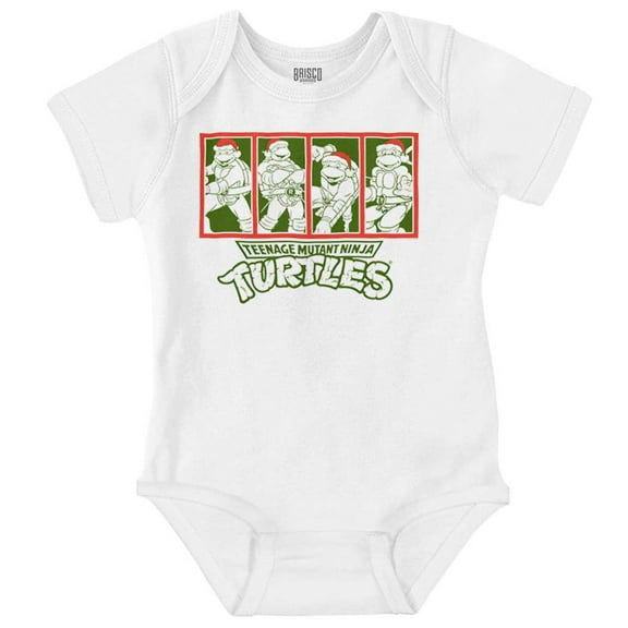 Xmas TMNT Ninja Turtle Cartoon Romper Boys or Girls Infant Baby Brisco Brands NB