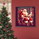 thumbnail image 3 of Pintura de diamante 5D DIY, taladro redondo completo, Kit de Santa, decoración del hogar, arte artesanal, 30x30cm, 3 of 9