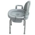 thumbnail image 1 of Chaise Commode pour Toilette, Accoudoirs Réglables en Hauteur à 3 Niveaux, Chaise de Chevet Robuste pour Femmes Enceintes, 1 of 7