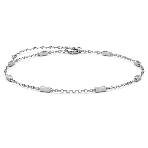Cate & Chloe Marlee 18k White Gold Plated Stacking Bracelet Chain, Gift for Women