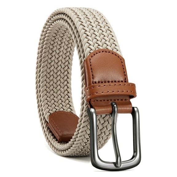 YOETEY Mens Belt Wowens Belt Elastic Braided Woven Belt, Belt for Casual Golf Pants 1 3/8"(35mm)