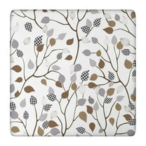 Colorful Floral Square Tablecloth with Elastic Fit, Polyester Cover with Durable Stitching Perfect for 36x36 Inch Tables, Ideal for Kitchens, Patios, and Parties