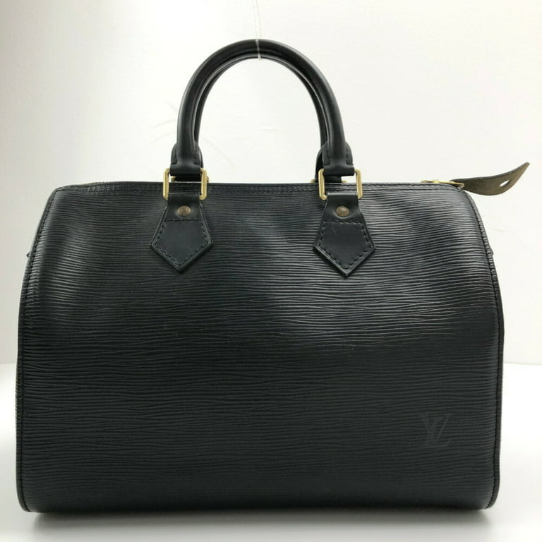 LOUIS VUITTON Epi Leather Black Speedy 30 Satchel Bag Pre Loved