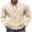 Beige, variant on Men's Full Zip Cardigan Sweater Slim Fit Cotton Cable Knitted Zip Up Sweater with Pockets
