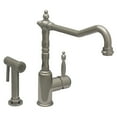 thumbnail image 2 of Jem Collection Single Lever Handle Faucet with Traditional Swivel Spout and Solid Brass Side Spray - Polished Chrome, 2 of 3