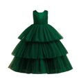 thumbnail image 1 of Robe de Mariée Demoiselle d'Honneur Robe de Mariée Sans Manches de Gâteau de Fille, 1 of 6