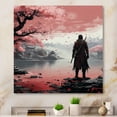 thumbnail image 2 of Designart "Samurais Resolve Asian Painting II" Asian Metal Art Living Room, 2 of 5