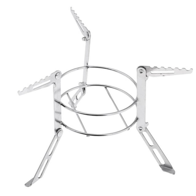 Soporte para de Soporte para Rejil para de Cocina Sartenes Hervidor, Plegable, Ligero, Acero Inoxidable, Camping, Senderismo, P DYNWAVEMX Soporte para estufa de alcohol para acampar