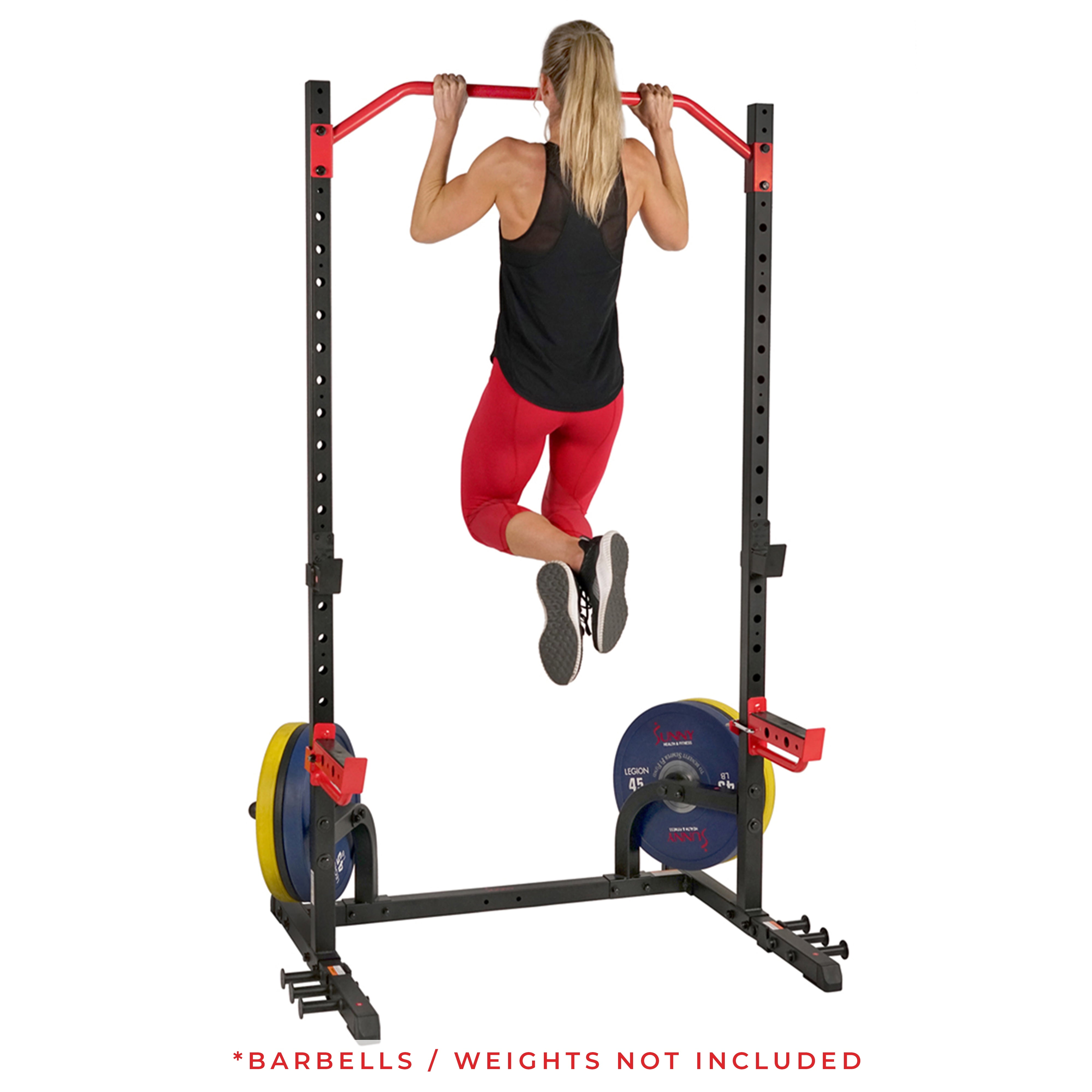 Sunny Health & Fitness Power Zone Squat Stand Power Cage for Strength Training Home Gym, Workout Squat Rack, SF-XF9931