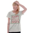 thumbnail image 2 of Christmas Happy Holla Days Holiday Womens Slim Fit Graphic Tee Brisco Brands M, 2 of 4