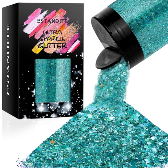 Glitter holográfico grueso Craft Glitter Estanoite 160 g azul