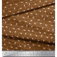 thumbnail image 3 of Soimoi Brown Cotton Poplin Fabric Leaves & Buds Floral Printed Fabric 1 Yard 56 Inch Wide, 3 of 3