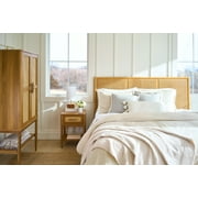 Better Homes & Gardens Springwood Caning Nightstand, Light Honey Finish