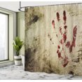 thumbnail image 5 of Ambesonne Horror House Shower Curtain, Bloddy Dirty Hand, 69"Wx84"L, Red Beige, 5 of 5
