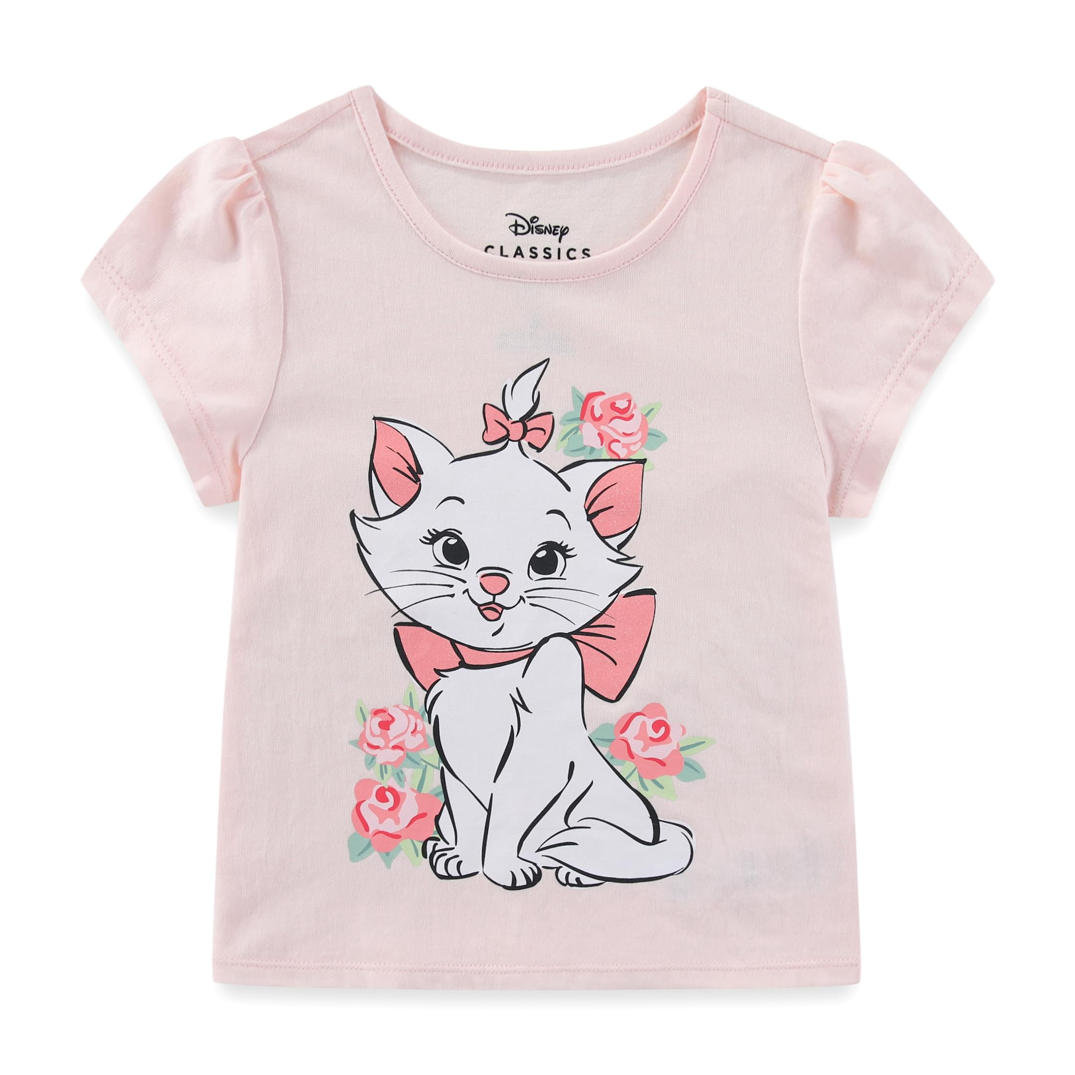 Disney The Aristocats Marie the Cat Short Sleeve T-Shirt and Skort Skirt Set (Girls), 2 Piece Set, Sizes 2T-6X