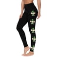 thumbnail image 2 of lcziwo Lightning Sales Today, Womens St Patricks Day Leggings Shamrock Leaves Print Pant Slim Fit Tummy Control Workout Leggings Irish Green Yoga Pants Black XXL, 2 of 6