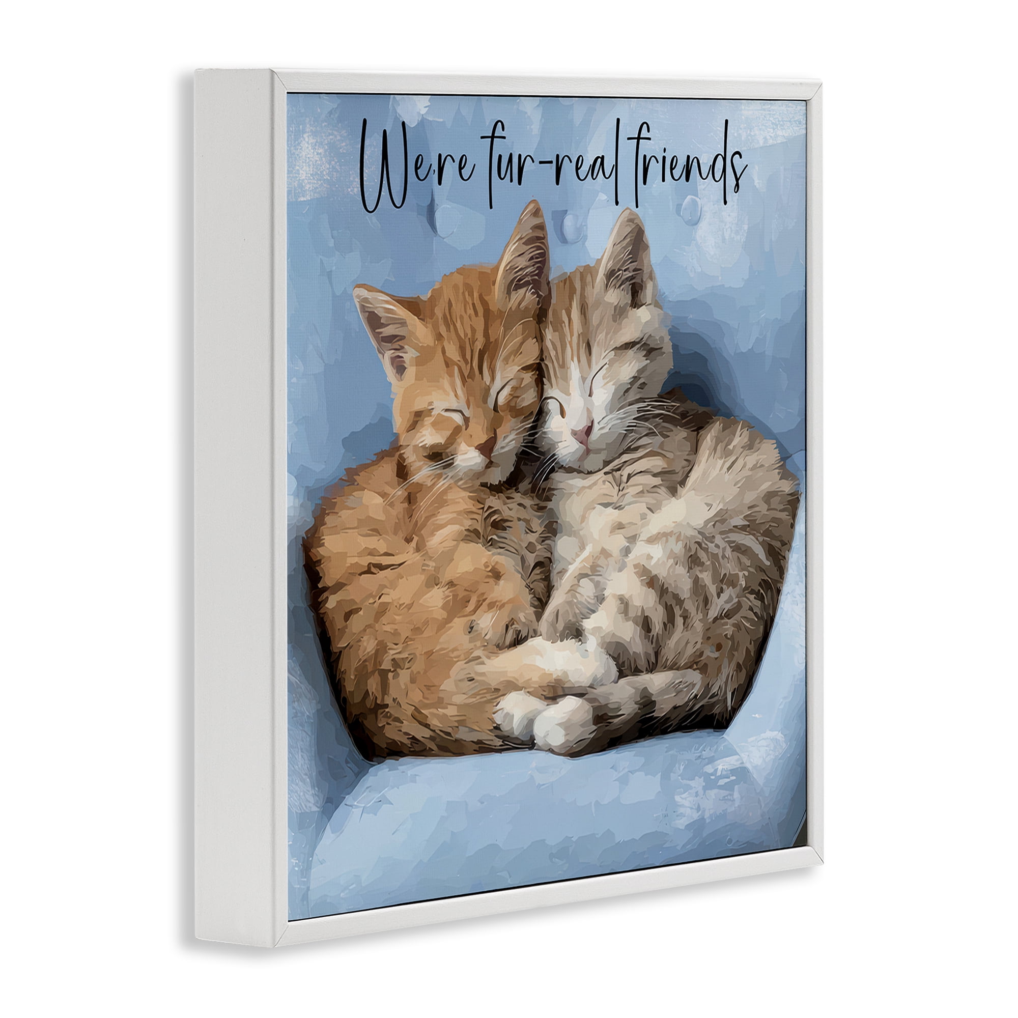 Stupell Industries We're Fur-Real Friends White Framed Giclee Art, design by Kim Curinga