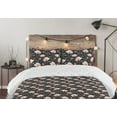 thumbnail image 5 of Ambesonne Vintage Down Alternative Quilt Comforter, Simple Branch Rose Floral, Queen, Dark Grey Blush and Umber, 5 of 5