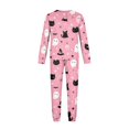 thumbnail image 5 of Halloween Sleepwear, Halloween Family Matching Pajamas Set, Pink Black Cat Ghost Bat Witch Long Sleeve Sleepwear, Graphic Loungewear, Soft Cozy Fun Holiday Nightwear for Parties & Gatherings, L, 5 of 7