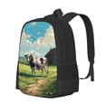 thumbnail image 2 of Daiia Prairie Pasture Cow Backpack for Men and Women -Durable Backpack Large Capacity, Water-Resistant Bag with Adjustable Straps and Laptop Compartment, 2 of 9