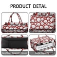 thumbnail image 4 of Large Capacity Tote Bag,Red Baseballs Pattern Handbag Fashion Luxury Tote Bag,15.7"x13"x 5.1" Inches,Laptop Compatible, 4 of 6