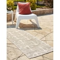 thumbnail image 4 of Unique Loom Outdoor Coastal Collection Area Rug - Ahoy (2' x 8' Runner Gray/Ivory), 4 of 11