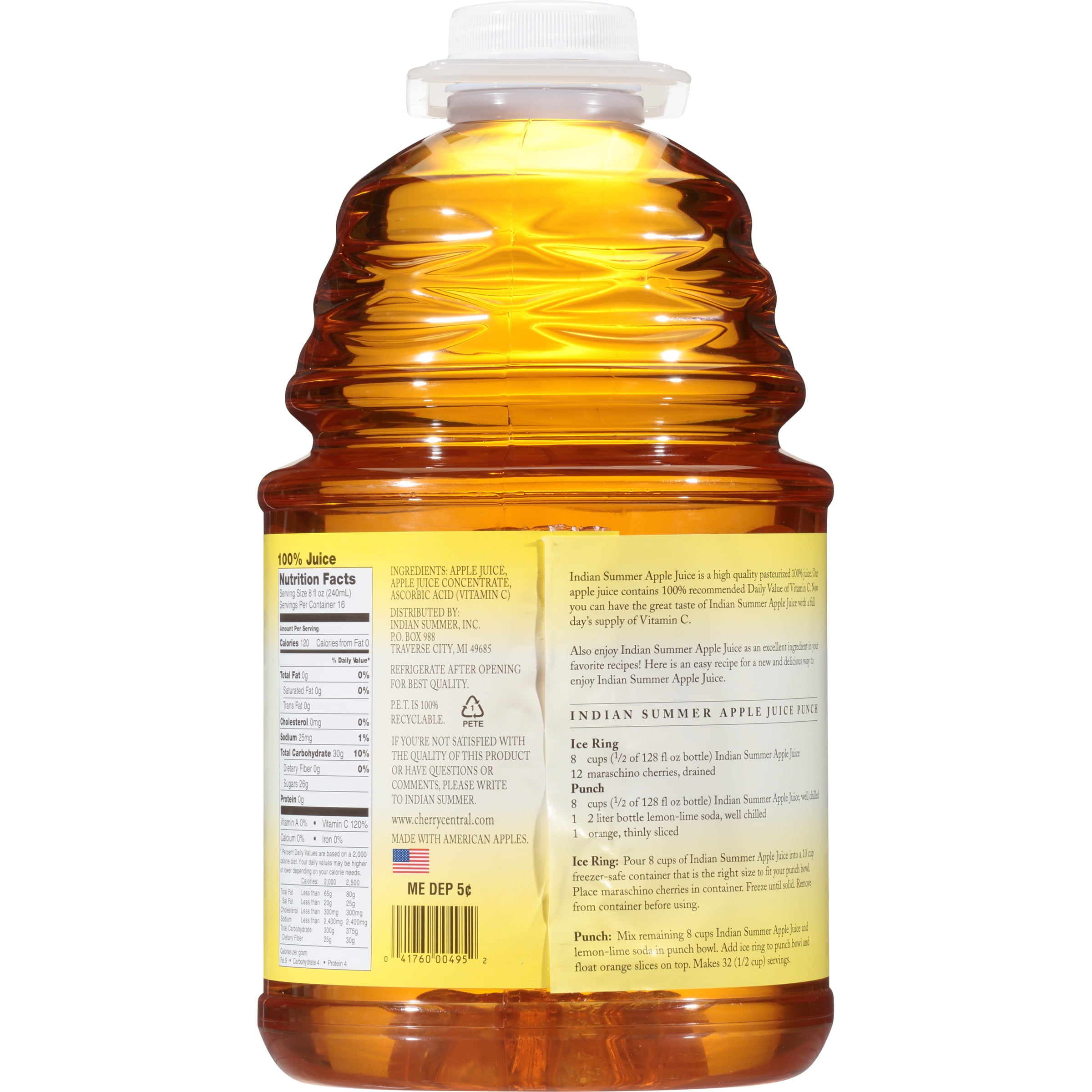Indian Summer Apple Juice, 128 Fl. Oz.