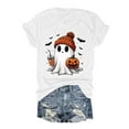 thumbnail image 1 of T-shirt à Manches Longues Imprimé Décontracté pour Femmes, Col Roulé, Manches Courtes, Confortable, Élégant, 1 of 3